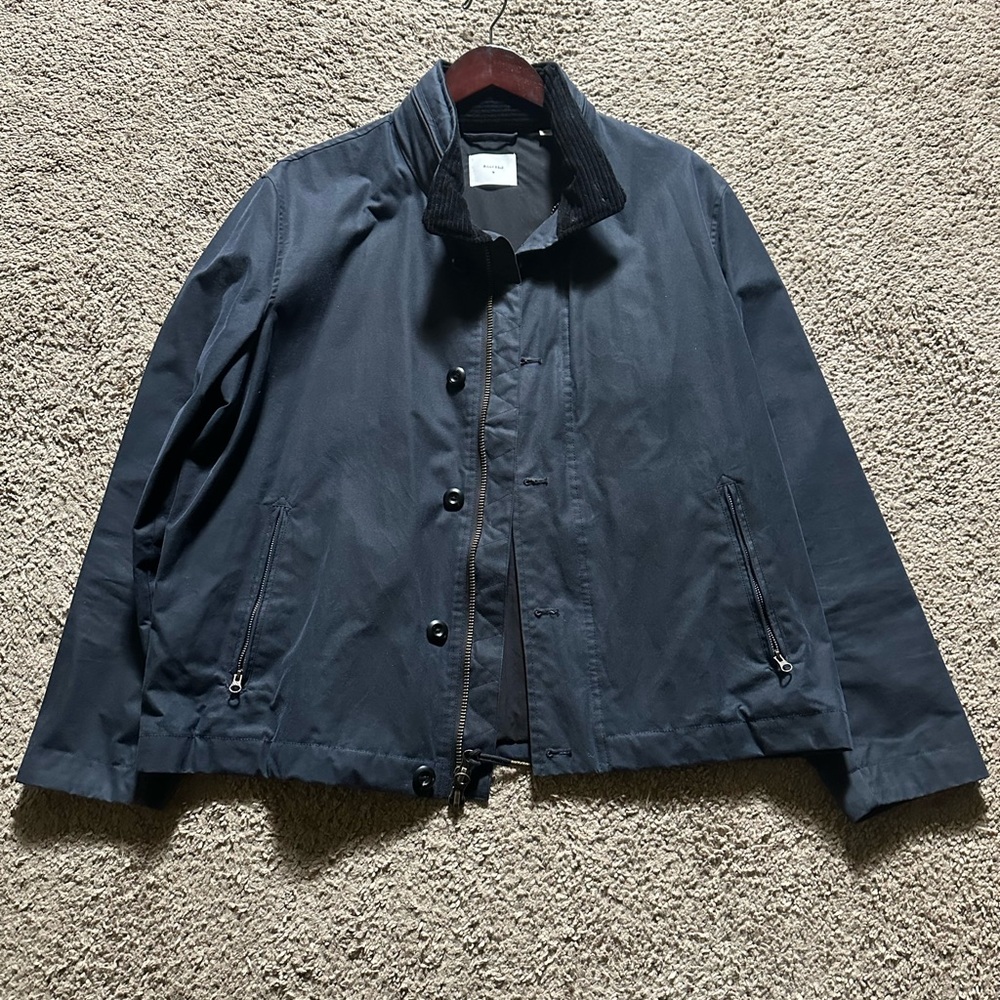 Billy Reid Dark Blue Waxed Jacket